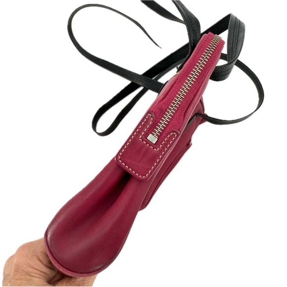 Coach Leatherware Berry & Black Leather Messenger Travel Bag Style 5068 Vintage - Picture 11 of 17